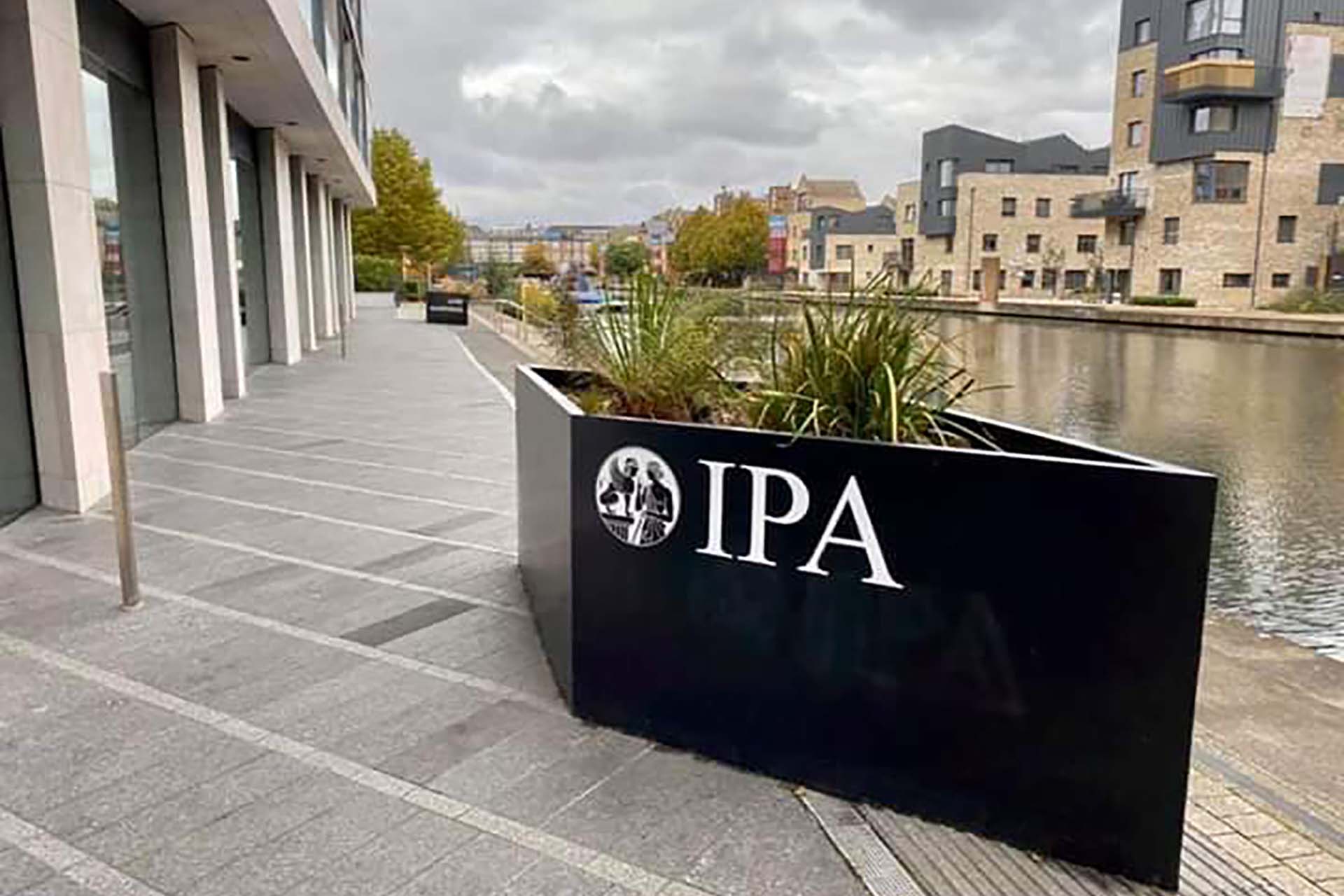 The canal, outside the IPA offices in London